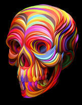 Разноцветный череп