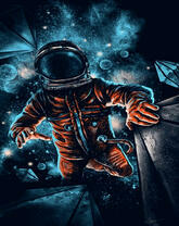 Космонавт в невесомости