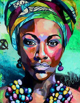 Южноафриканская девушка в национальном наряде