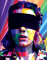 Портрет девушки с завязанными глазами