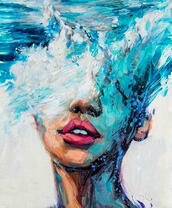 Девушка и стихия воды