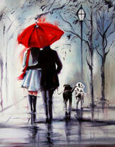 Вечерняя прогулка с собаками