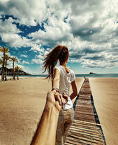 Следуй за мной на песчаный пляж