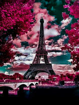 Париж в малиновых тонах