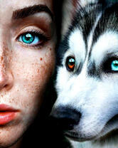 Волк и девушка