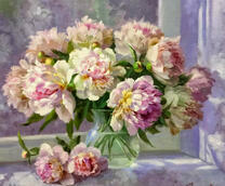 Букет нежных пионов