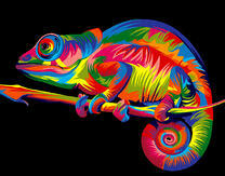 Разноцветная игуана