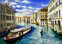 Оживленный Венецианский канал