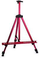 Коробка 25 шт.: Металлический мольберт тренога в чехле, телескопический, красный