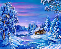 Уютный домик на русле реки