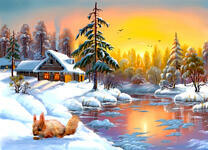 Зимние красоты в деревне