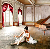 Балерина готовится к танцу