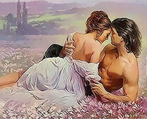 Страсть на цветочном поле