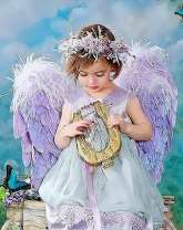 Ангелочек с арфой