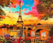 Пленэр с видом на Эйфелеву башню