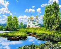 Храм на берегу русской реки