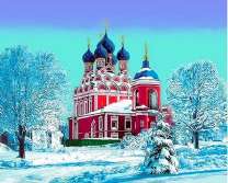 Паравославный храм зимой