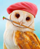 Сова-художница