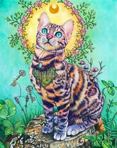 Лунная кошка с ключиками