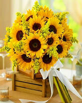 Свадебный букет подсолнухов