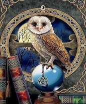 Мудрый филин на шаре