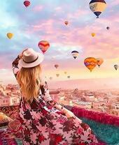 Девушка и воздушные шары