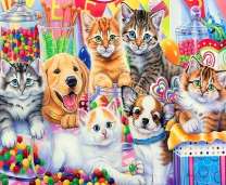 Милые щенята и котята