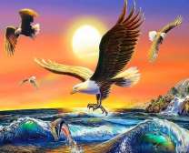 Орланы на охоте