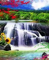 Небольшой каскадный водопад