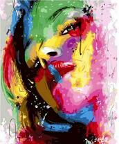 Портрет девушки в разноцветных красках