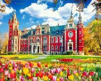 Старый замок в парке Мускау 