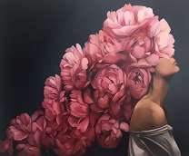 Девушка с цветочным шлейфом