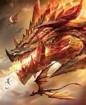 Красные драконы в небе