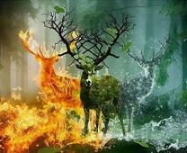 Олени огня, природы и воды