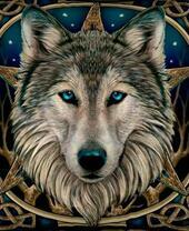 Голубоглазый волк на обереге