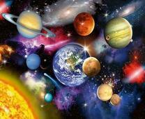 Вид из космоса на Солнечную систему