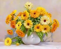 Нежный кувшинчик с букетиком гербер