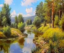 Речушка среди деревьев