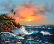 Море волнуется у берега