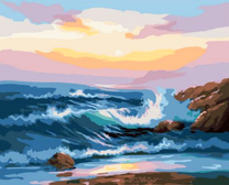 Буйное море у скалистых берегов