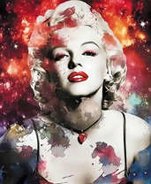 Портрет Мэрилин Монро в акварельной технике