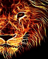 Портрет огненного льва