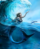 Русалка под волной