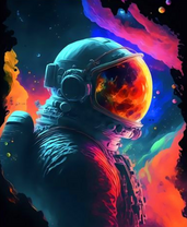 Космонавт в разных красках