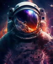 Космонавт в космосе