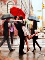 Поцелуй среди прохожих