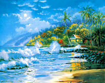 Море и пальмы и яркое солнце