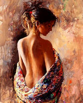 Обнаженная девушка в покрывале