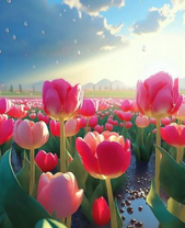 Слепой дождик над тюльпанами