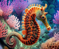 Морской конёк неимоверной красоты